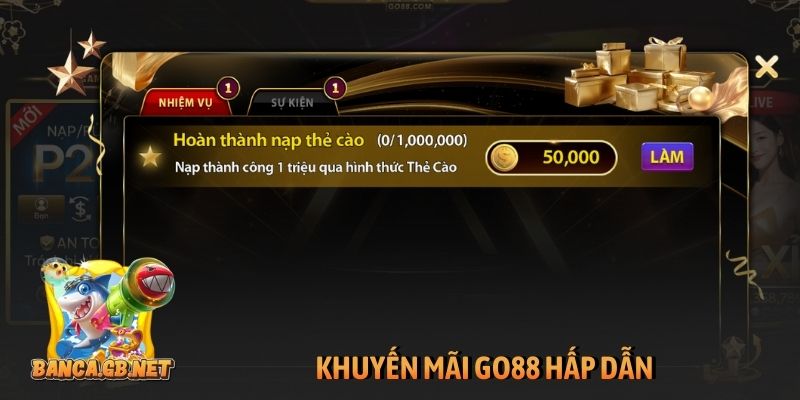 Khuyến mãi GO88 - Ưu đãi hấp dẫn nhất năm 2026 1 Khuyến mãi GO88 hấp dẫn